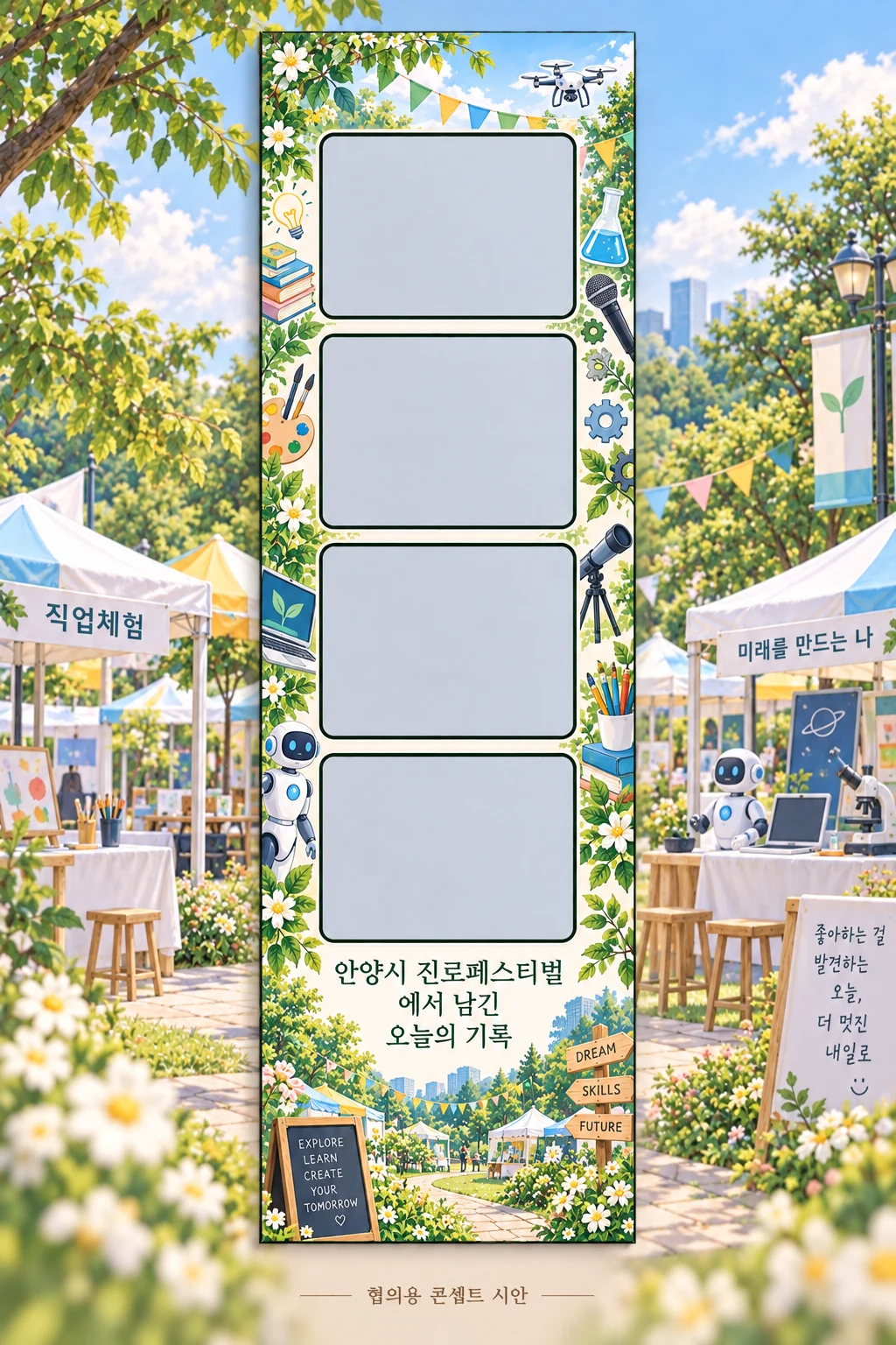 안양시 진로페스티벌 전용 네컷 프레임 시안